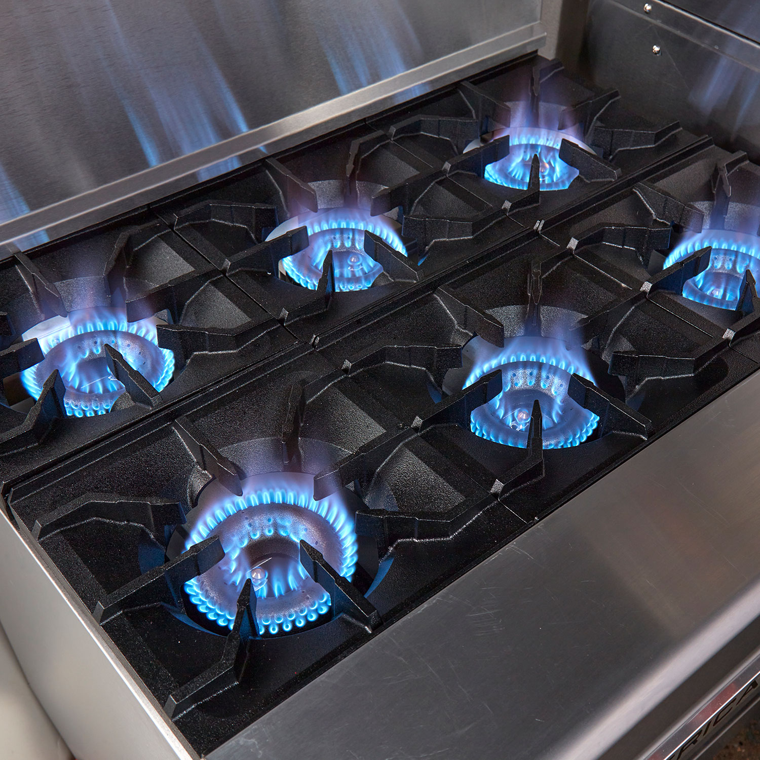 Restaurant grill range cooking equipment in Seattle and Bellevue WA at Dick's Restaurant Supply AmericanRange AR-6 burners