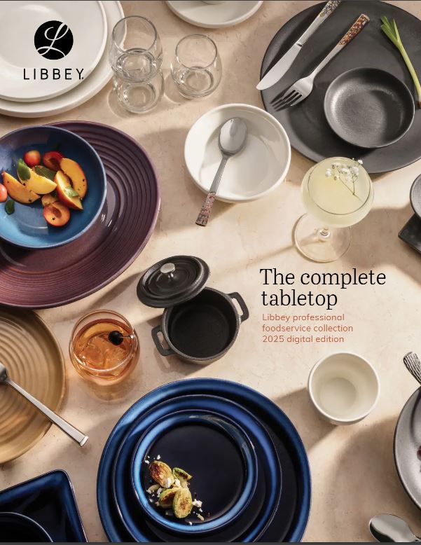 Product catalog Libby: The Complete Tabletop 2025 edition cover for professional foodservice tableware