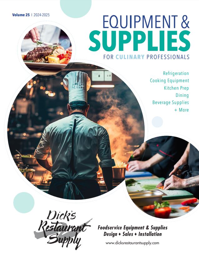 Product catalog for commercial kitchen products and restaurant supplies offered by Dick's Restaurant Supply in Seattle Bellevue and Mount Vernon Washington